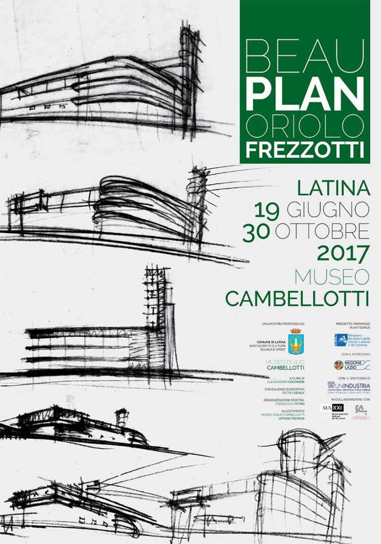 Manifesto della mostra Beau Plan, Oriolo Frezzotti, presso il Museo Duilio Cambellotti a Latina (2017)