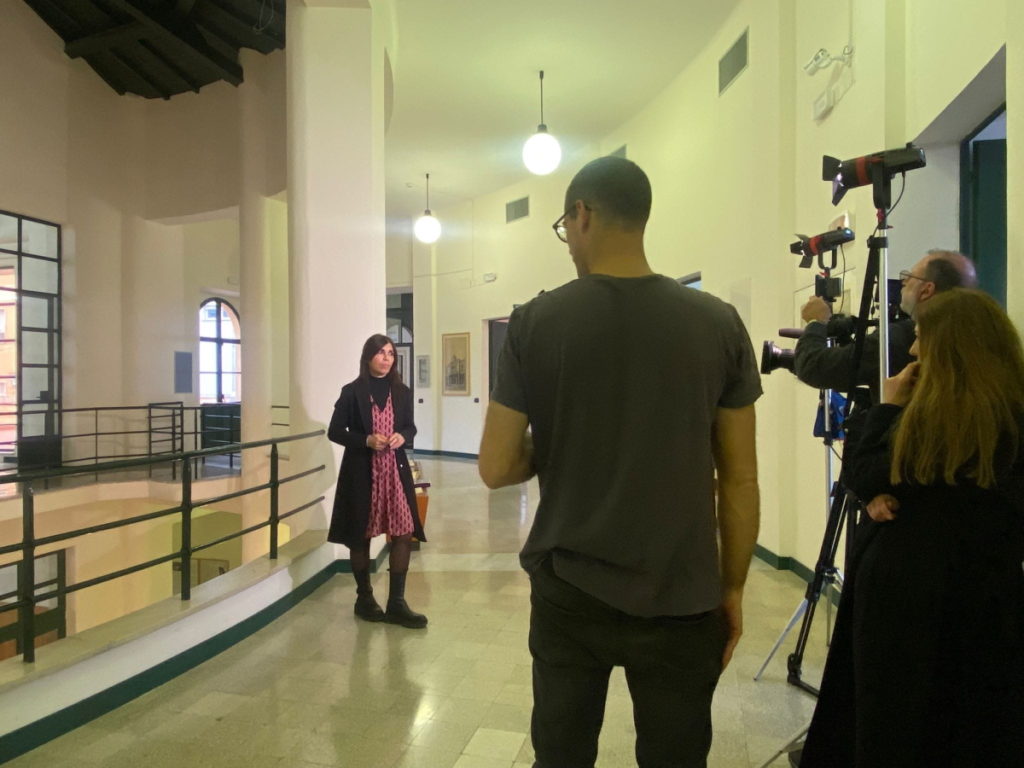 riprese televisive al museo Cambellotti